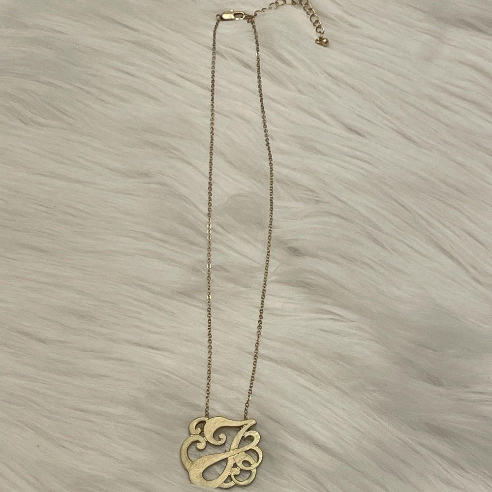 Script Monogram Inital "T" Necklace